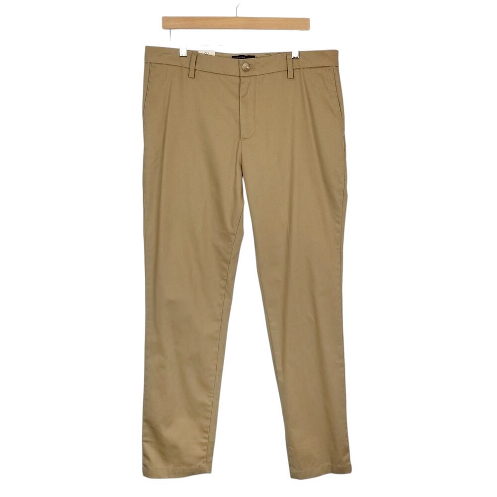 Dockers NWT Men's Signature Khaki Flat Front Pants Tan 36 X 34